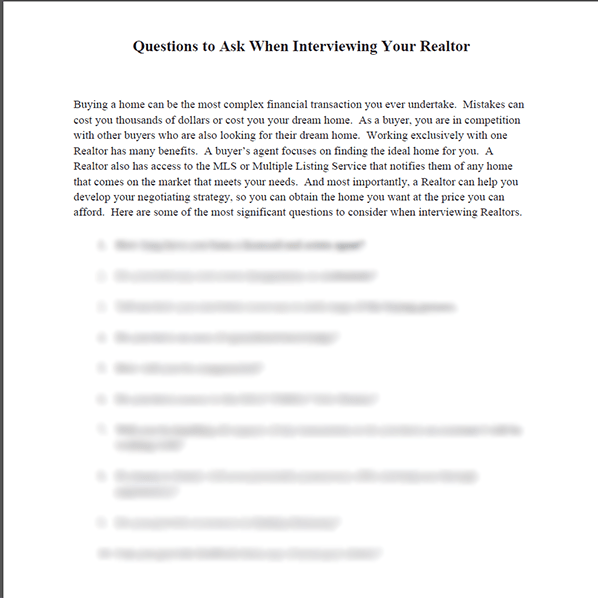 Information for Buyers 1 questions-for-realtor